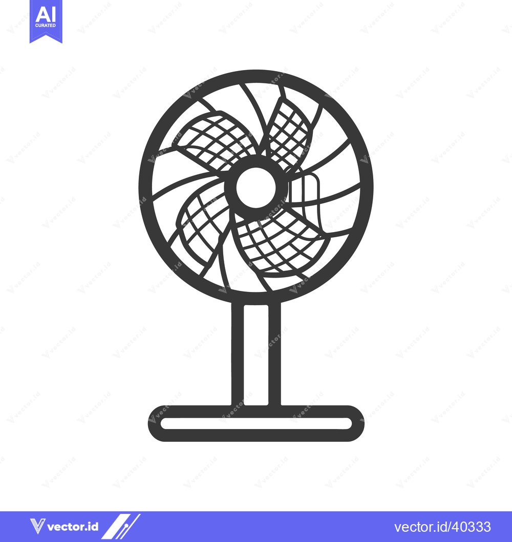 Premium Vector of Simple illustration of a stand fan used for air circulation