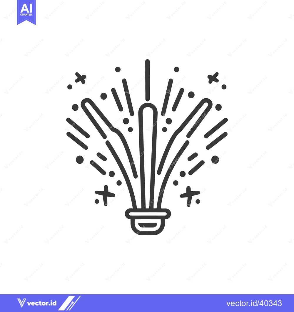 Premium Vector of Simple black and white illustration of fireworks exploding upwards
