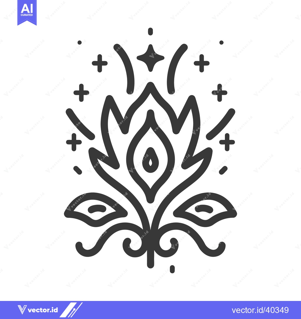 Premium Vector of An abstract stylized floral design with radiating decorative elements