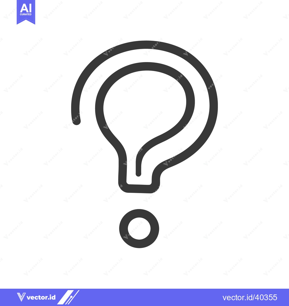 Premium Vector dari A simple illustration of a question mark symbol on white background