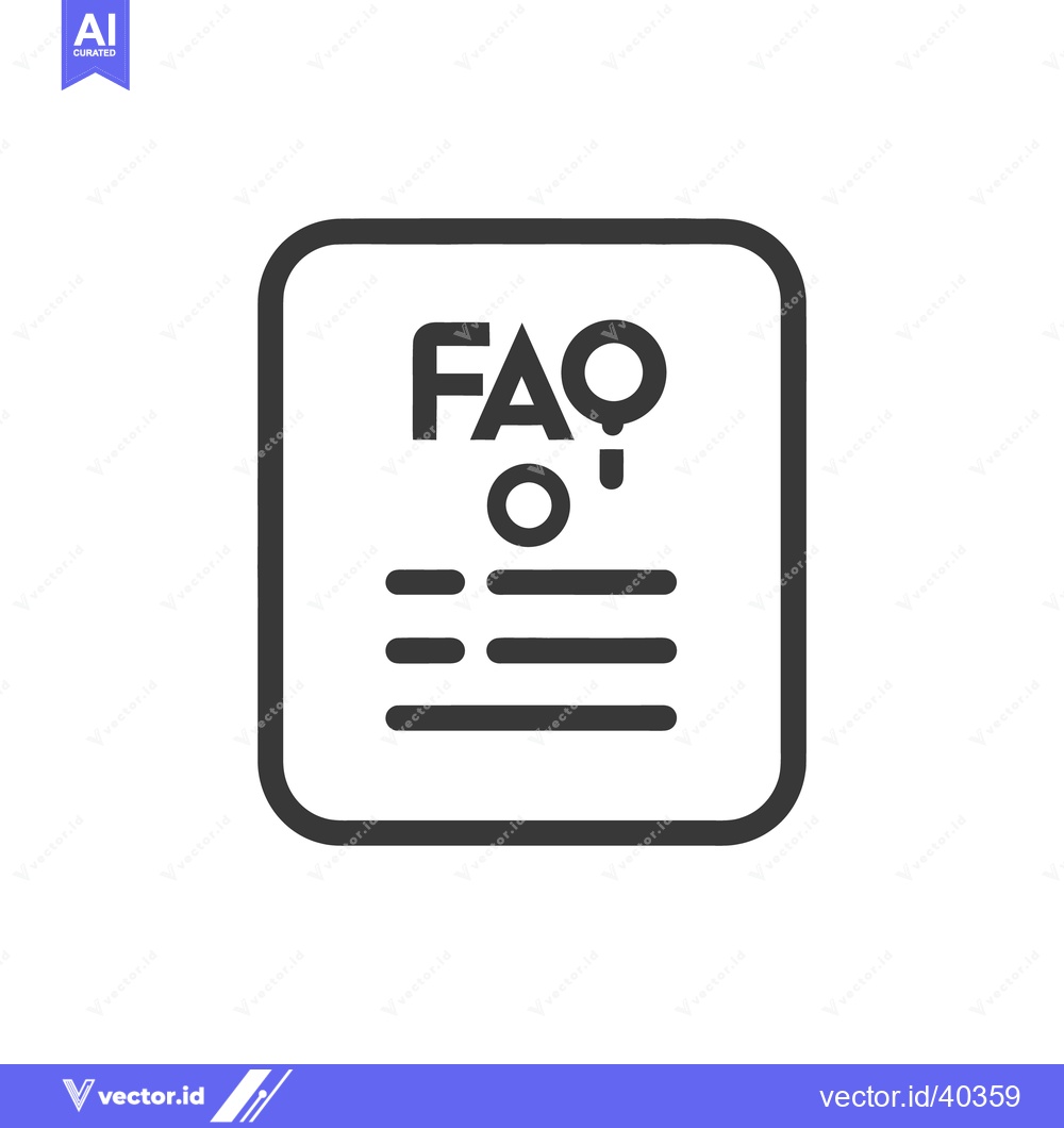 Premium Vector dari Simple black and white icon depicting frequently asked questions answe