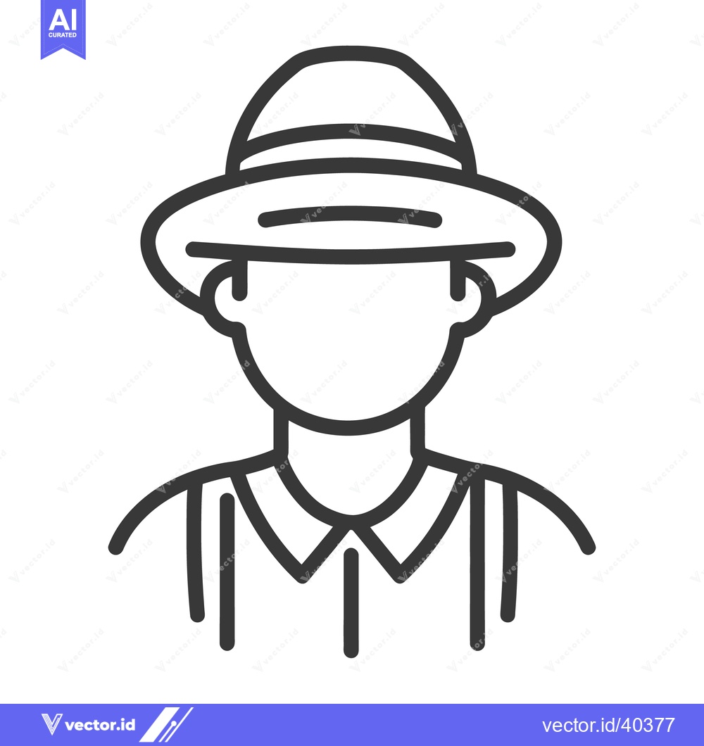 Premium Vector dari A simplified illustration of a person wearing a hat