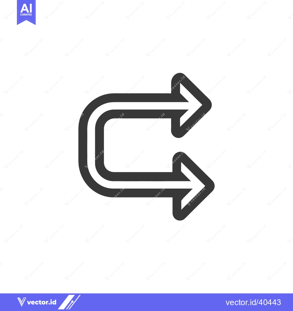 Premium Vector of Double-Headed Arrow Icon: Bold, Minimalist Design on White Background