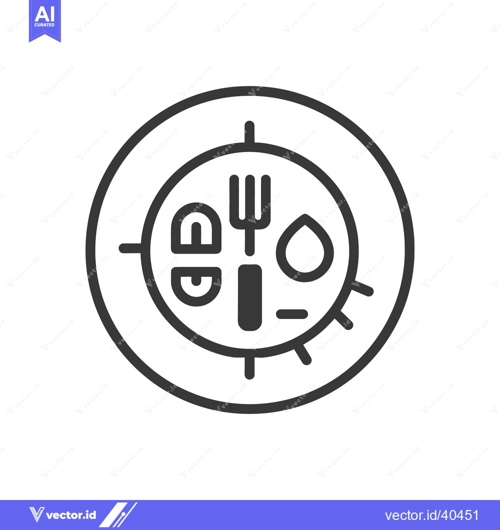Premium Vector of A stylized circular image representing a meal or food