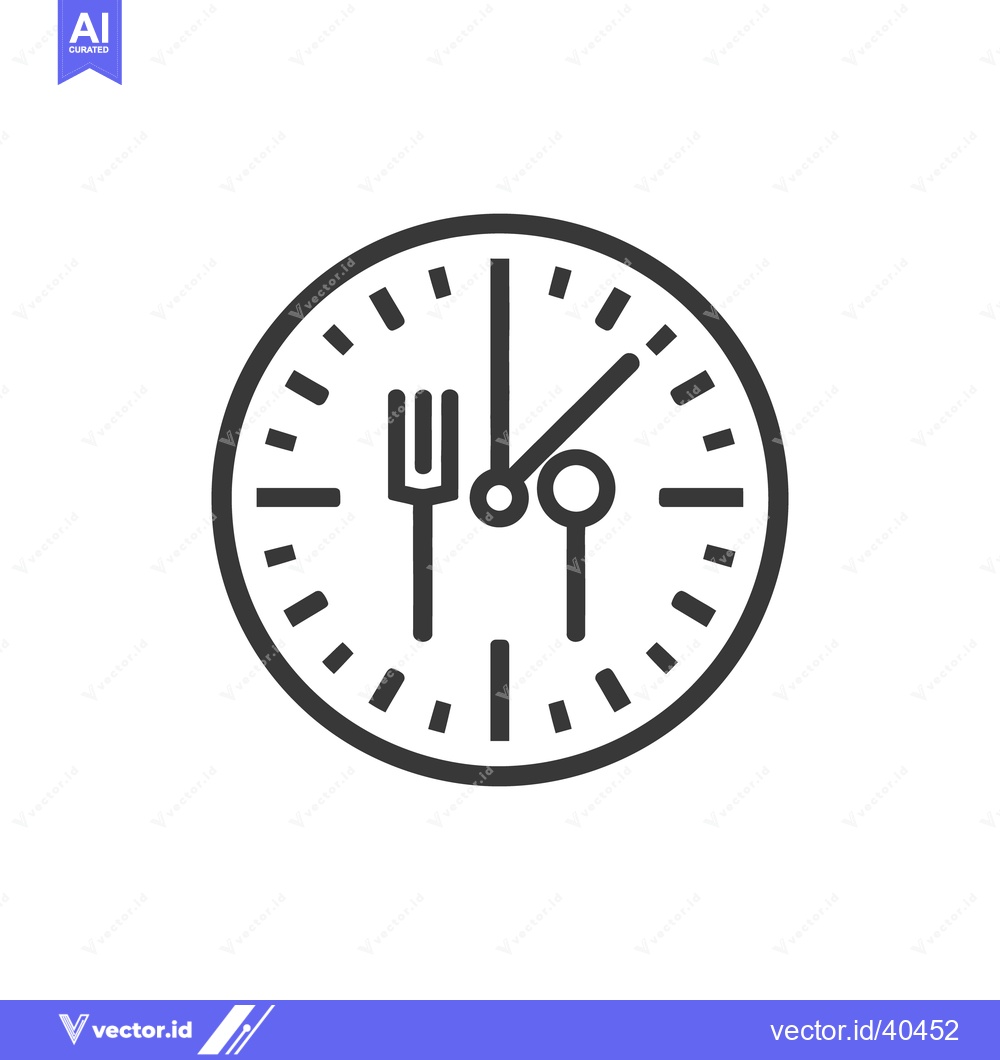 Premium Vector dari The black and white illustration shows a time for meal concept