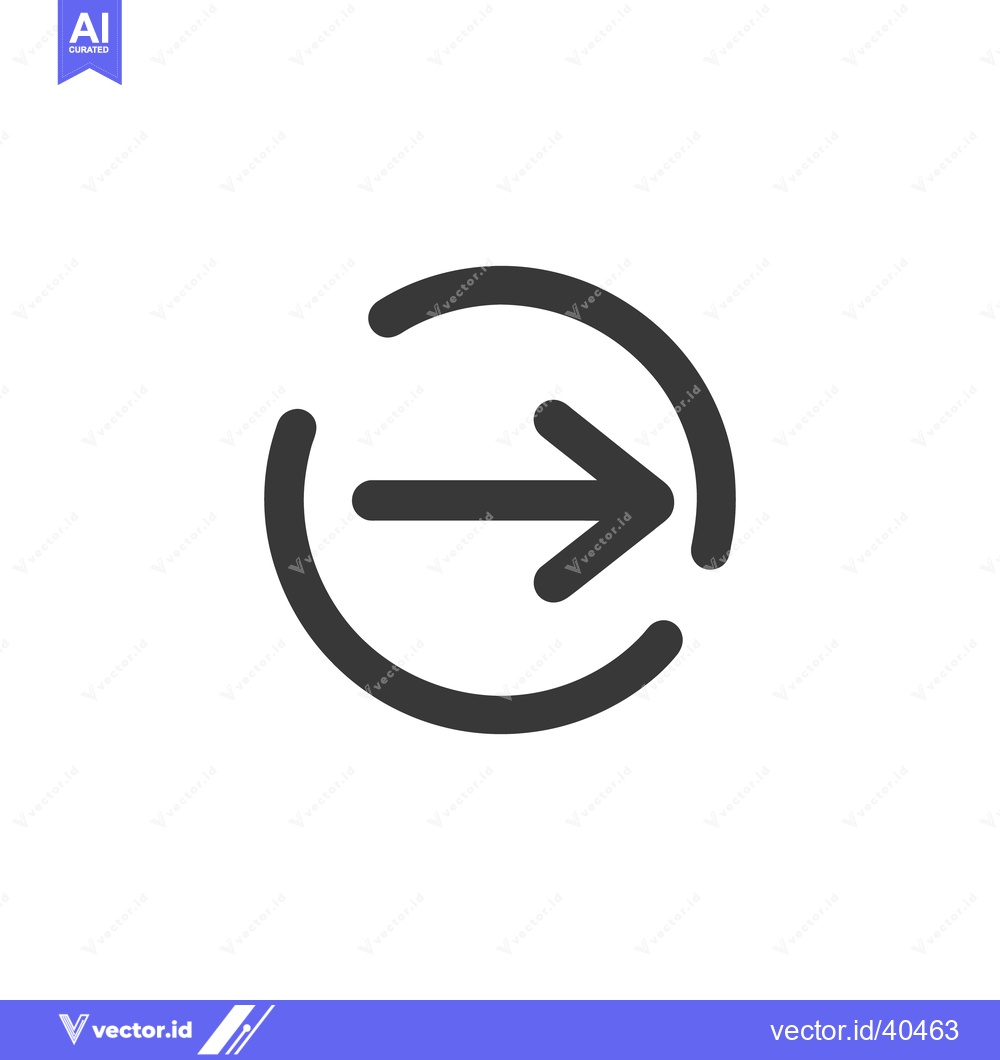 Premium Vector dari Circular Arrow: Simple Gray Icon on White Background, Directional Symb
