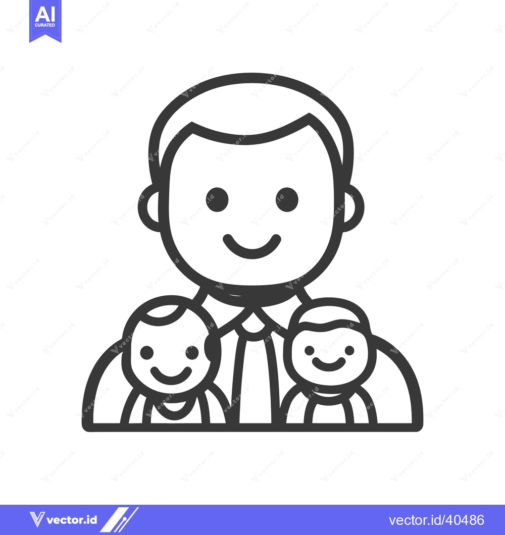 Premium Vector dari This illustration depicts a family of three people with smiles