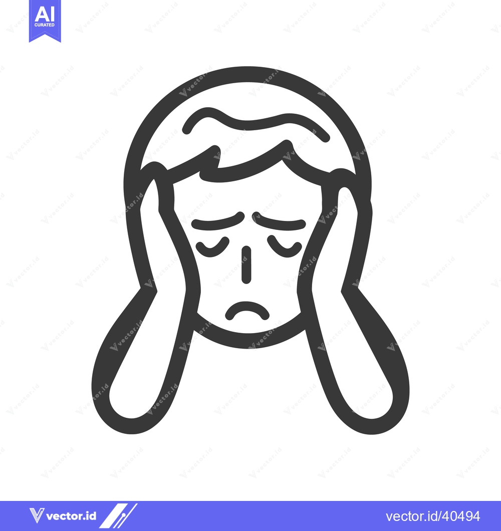 Premium Vector of Simple illustration of a person experiencing a headache or pain