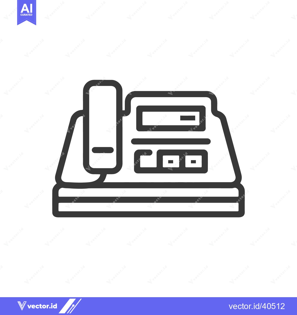 Premium Vector dari Vintage Cash Register Icon: Bold Outline, Retro Business Equipment