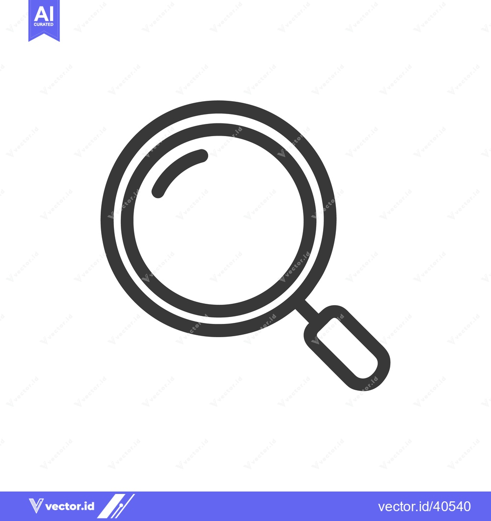 Premium Vector dari Simple Magnifying Glass Icon, Search and Discovery Symbol, Minimalist