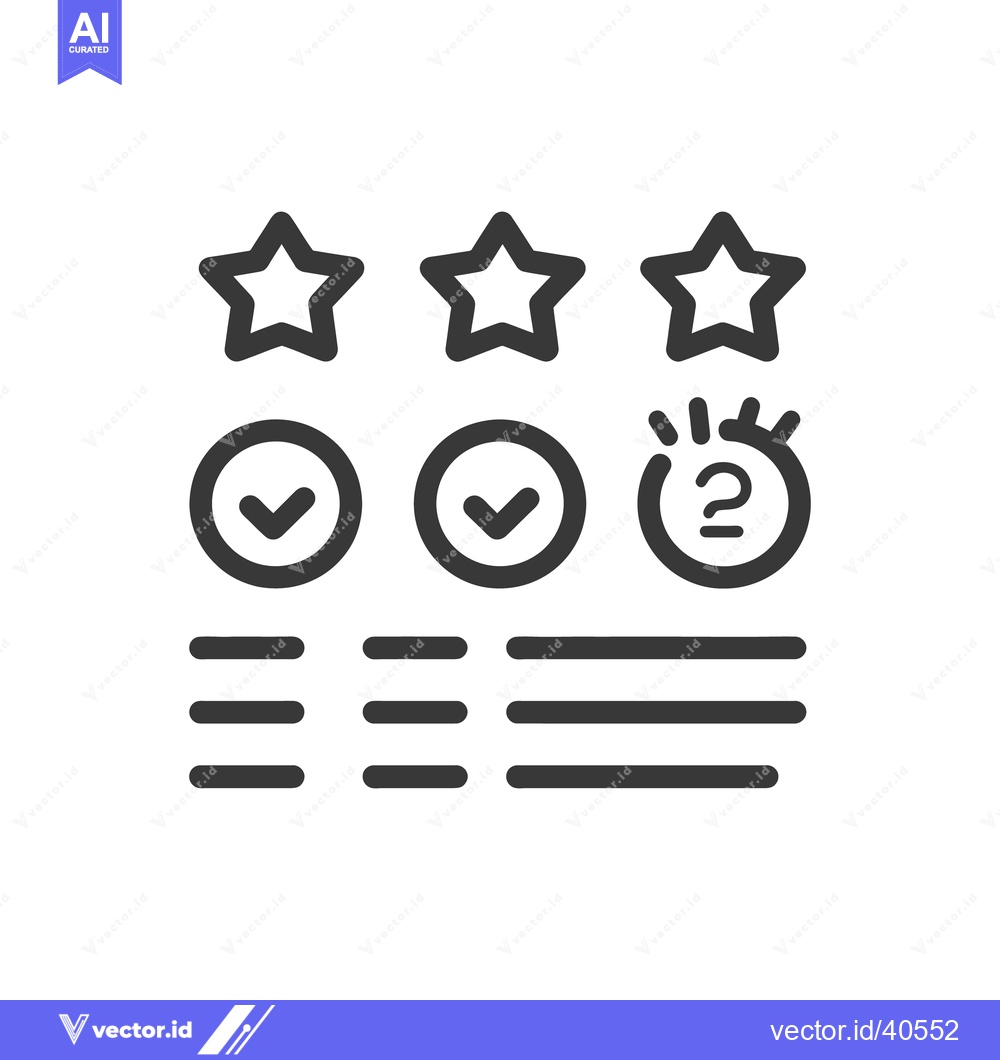 Premium Vector dari Iconographic representation of a rating and completion progress system