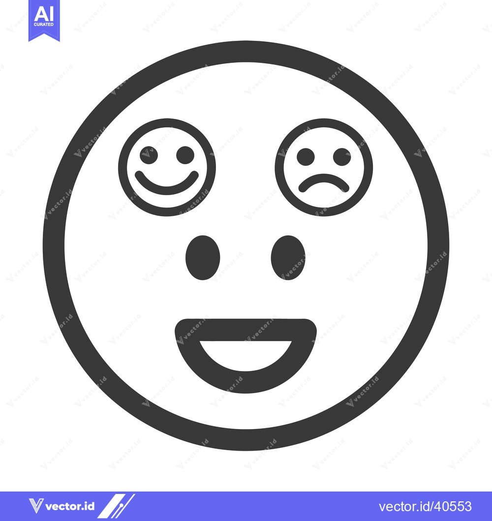 Premium Vector dari A simple emoji face displaying a range of different emotions