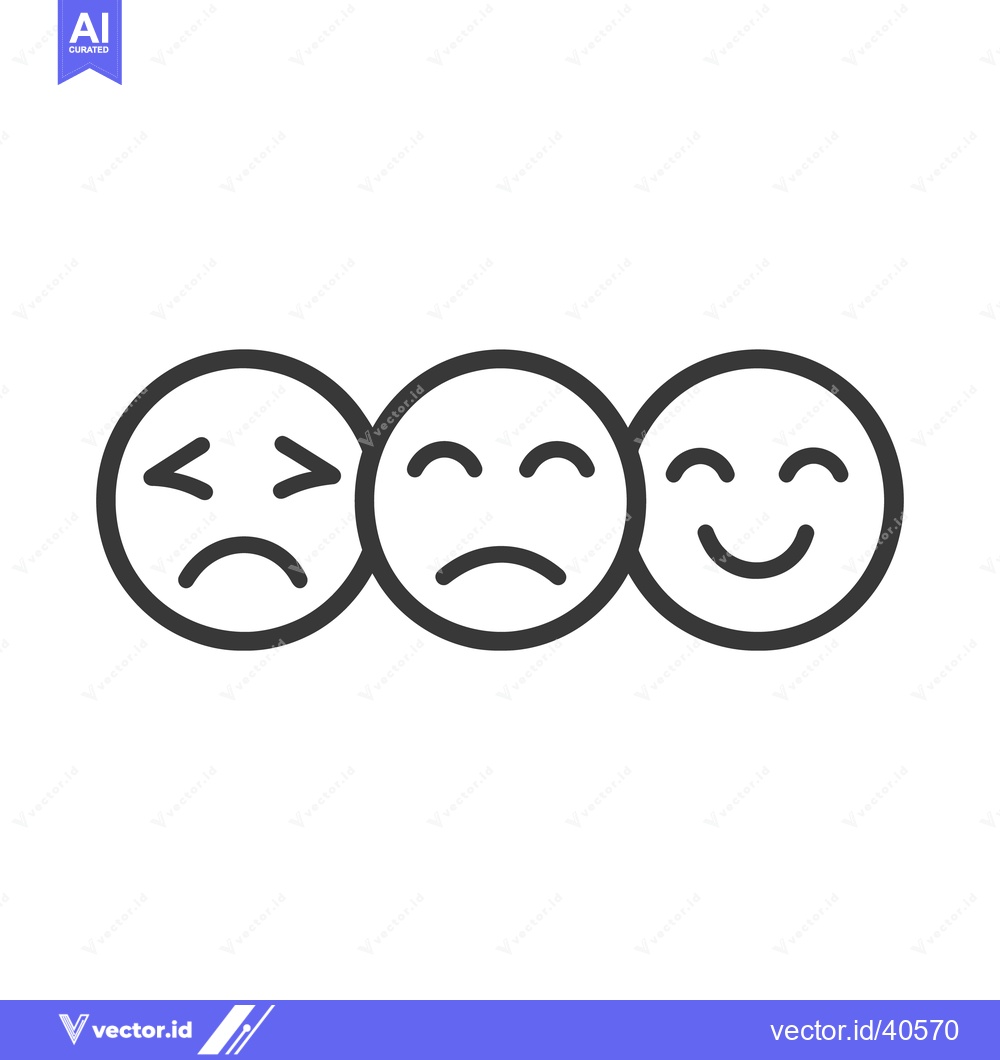 Premium Vector dari Three emoji faces representing different human emotional expressions g
