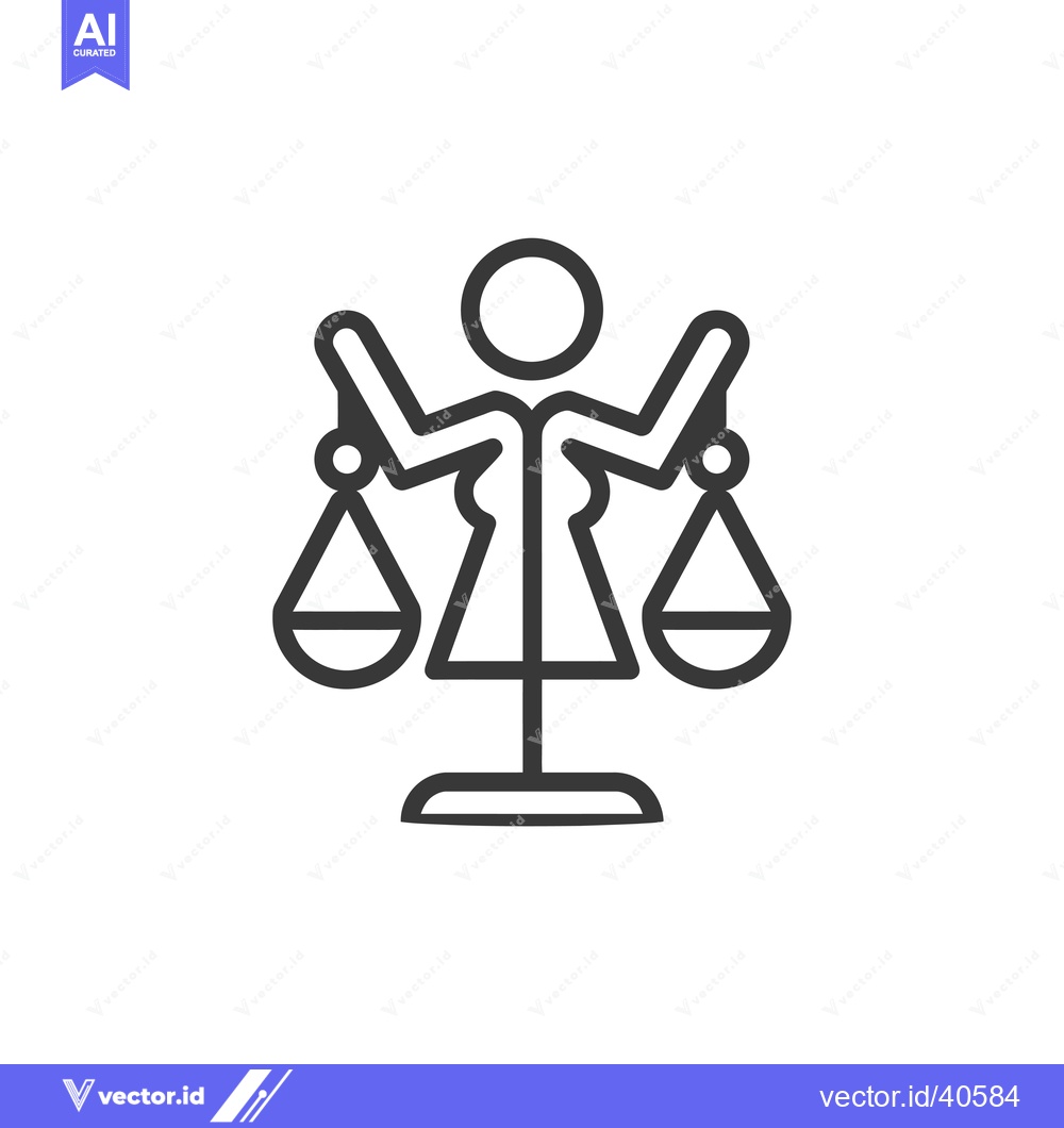 Premium Vector of Female Figure Holding Scales of Justice