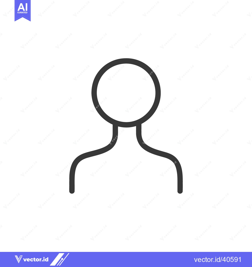 Premium Vector dari A simple black and white linear representation of a person