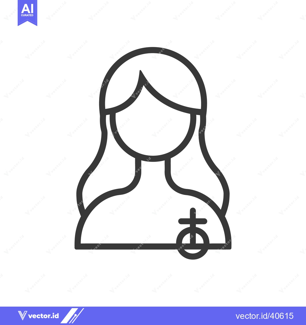 Premium Vector dari Simple line drawing of a woman with the female gender symbol