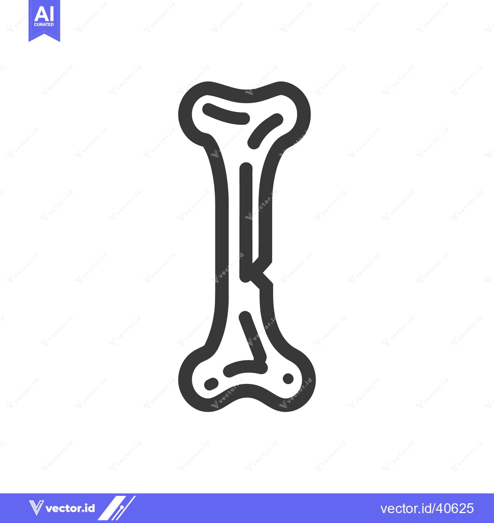 Premium Vector dari Fractured Bone Icon: Medical Symbol of Injury and Healing