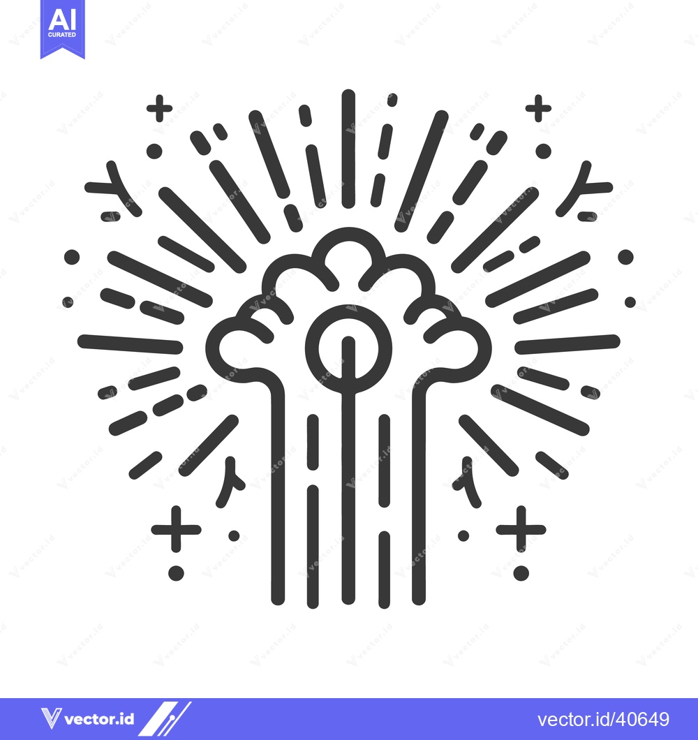 Premium Vector dari An abstract vector illustration of a tree design with radiating lines