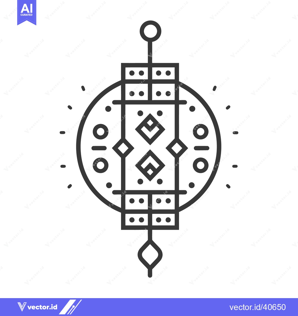 Premium Vector dari An elegant symmetrical illustration of a decorative hanging ornament