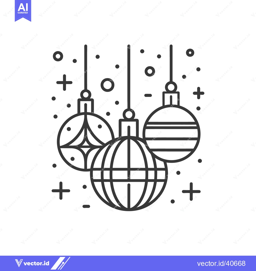Premium Vector of Three hanging ornaments decorated with varied geometric patterns and s
