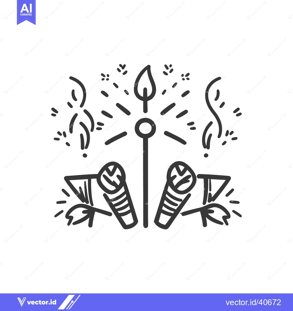 Premium Vector dari A celebratory display of fireworks and microphones represented in blac