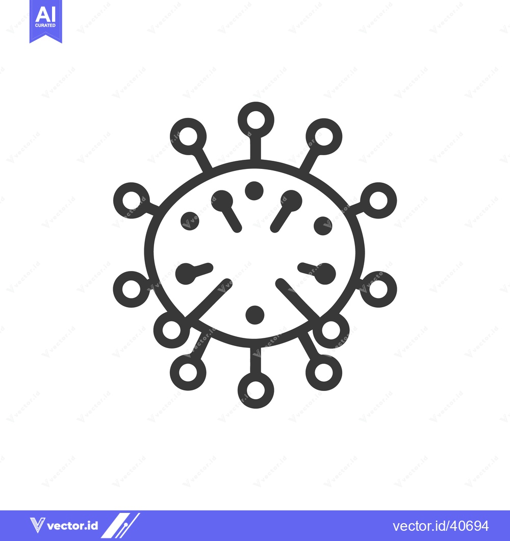 Premium Vector of Illustration of a virus cell containing multiple external circular pro
