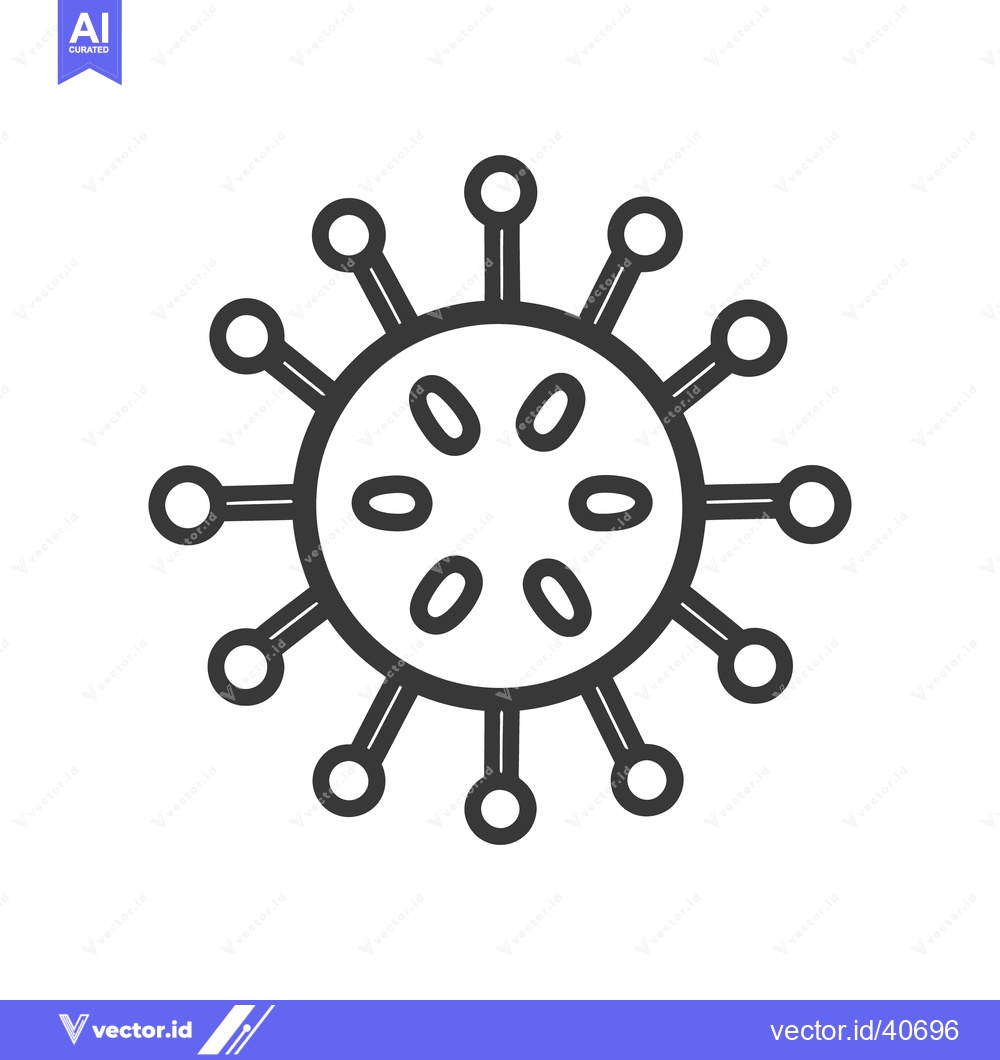 Premium Vector dari An illustration of a viral particle with surrounding spike proteins