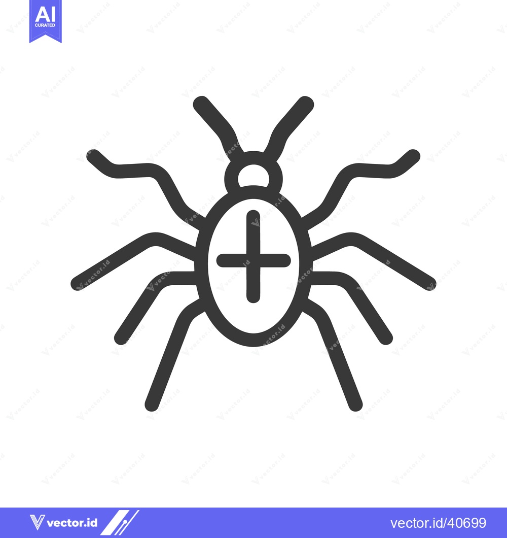 Premium Vector dari A simple black and white stylized drawing of a spider