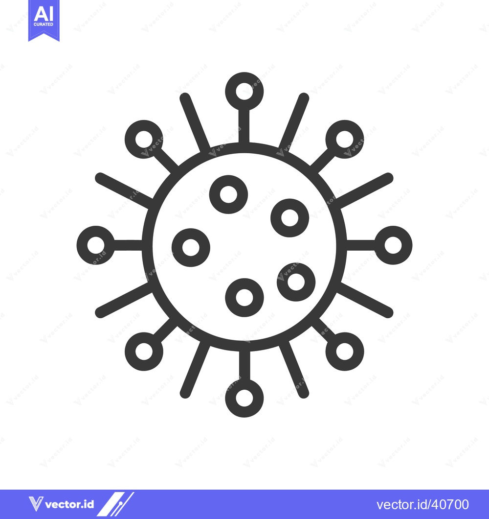 Premium Vector dari An isolated simple depiction of a viral organism structure