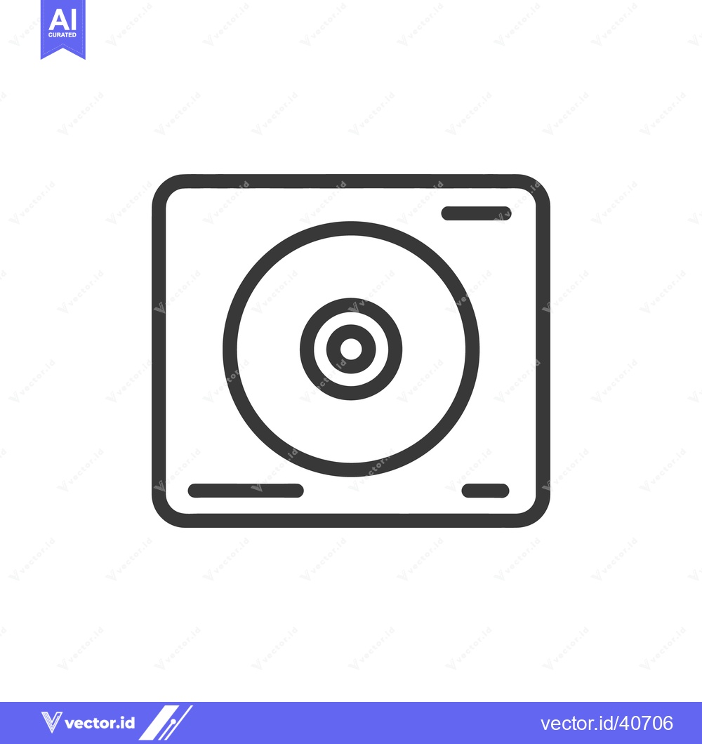 Premium Vector dari Isolated Hard Drive Icon: Minimalist Design with Rounded Square and Ci