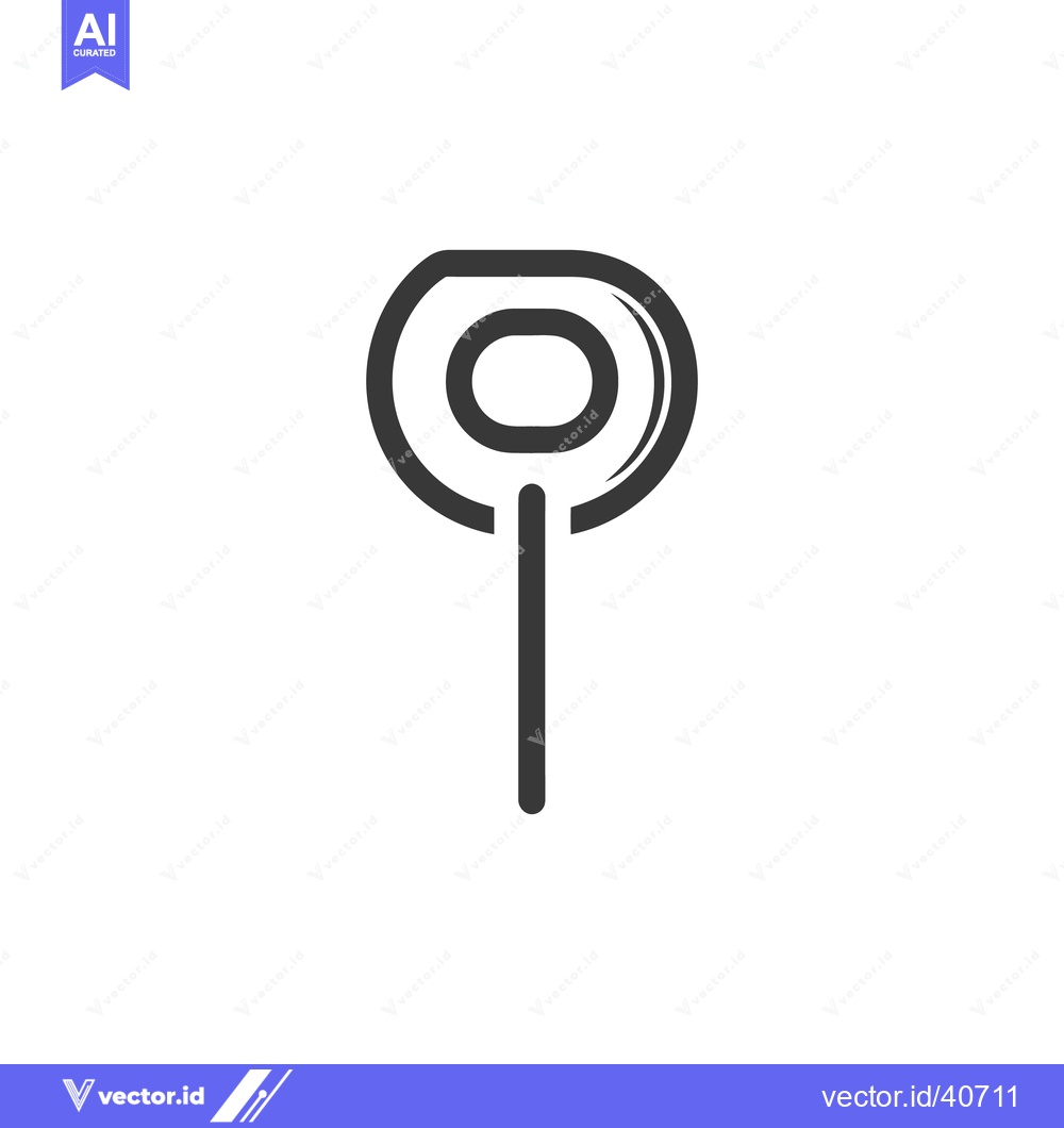 Premium Vector of Minimalist Lollipop Icon: Simple, Clean, and Modern Design Element
