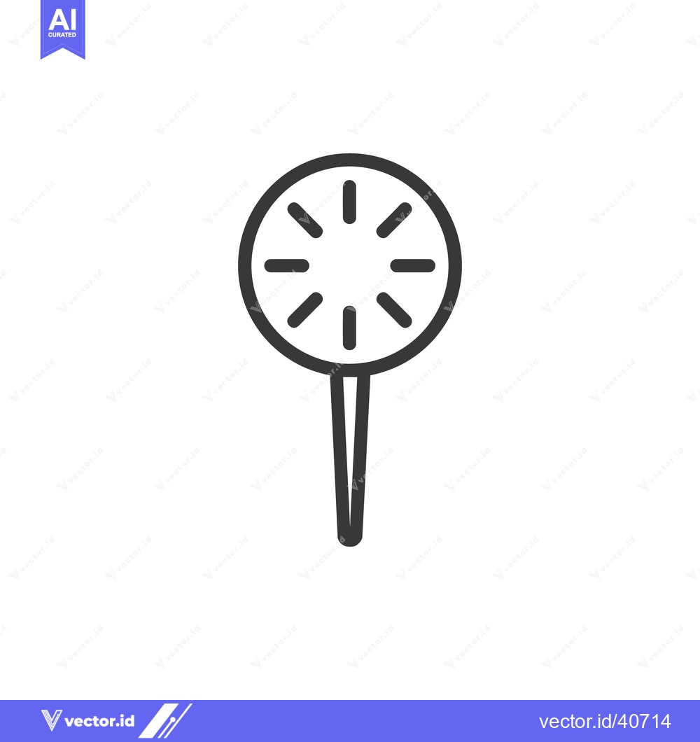 Premium Vector dari Lollipop Icon with Radial Lines, Minimalist Design on White
