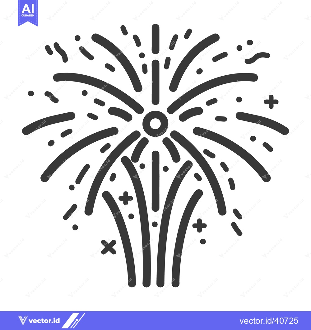Premium Vector dari Graphic illustration depicting a stylized depiction of explosive firew