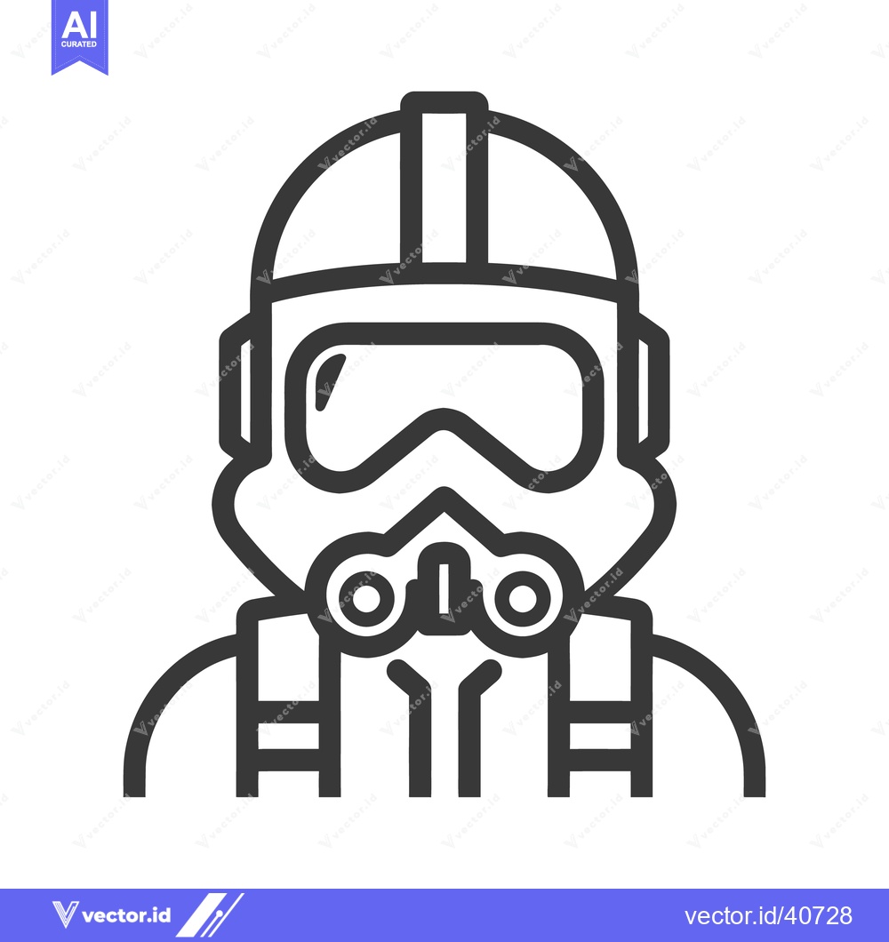 Premium Vector dari An illustrated portrait depicts someone wearing protective safety gear