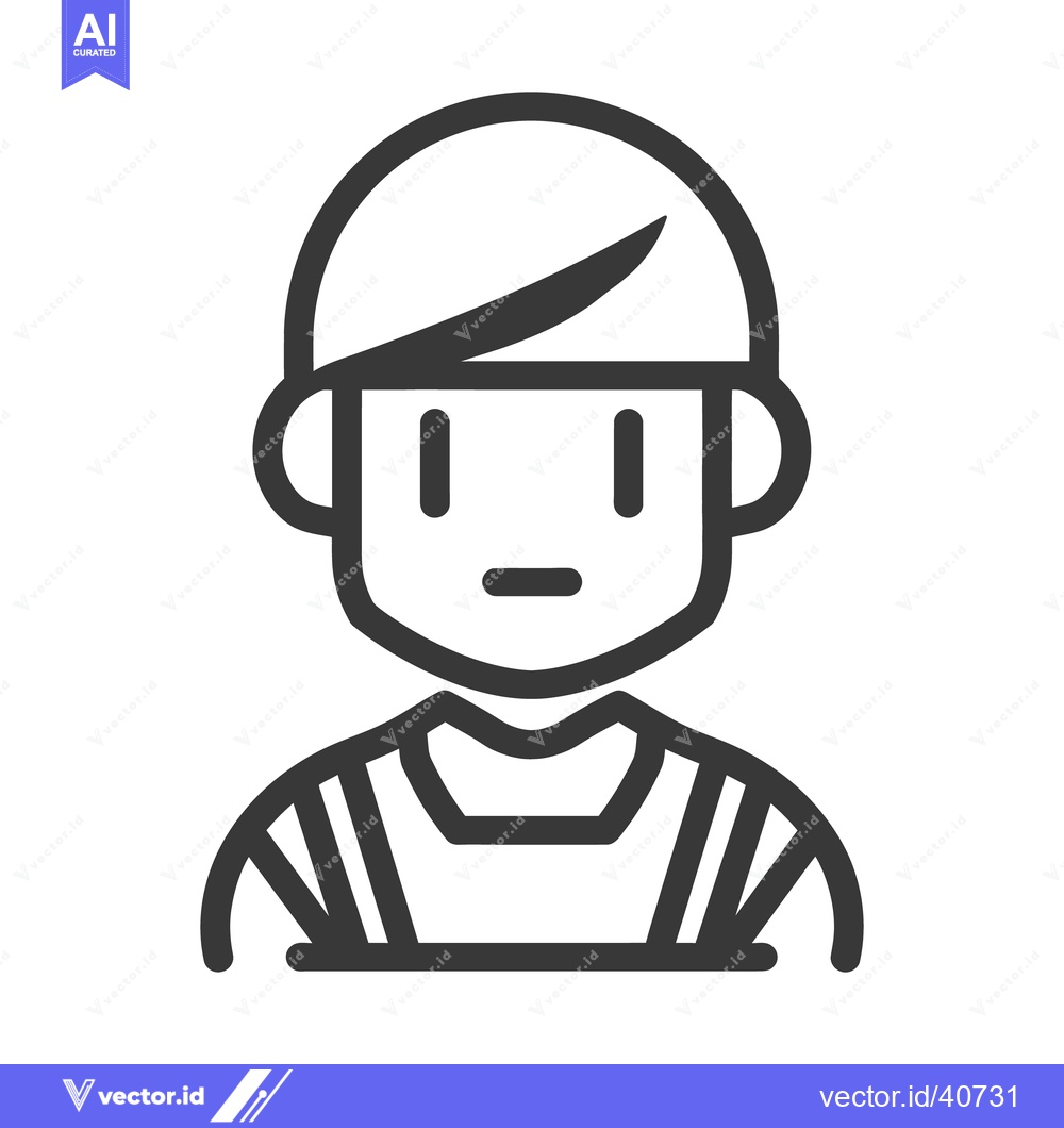 Premium Vector dari Simple illustration depicting a persons face and upper body