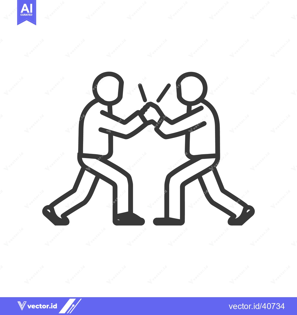 Premium Vector dari Two stylized figures high fiving each other in celebration