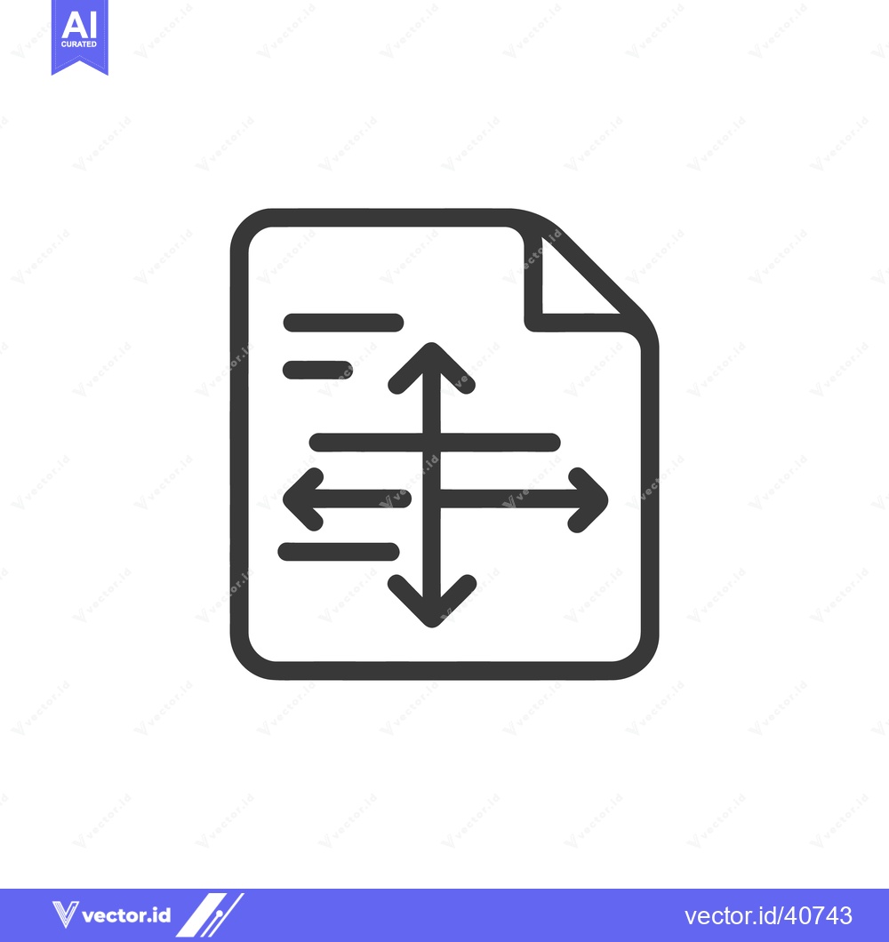 Premium Vector dari File with Arrows Icon: Data Transfer, Directional Flow, and Document M