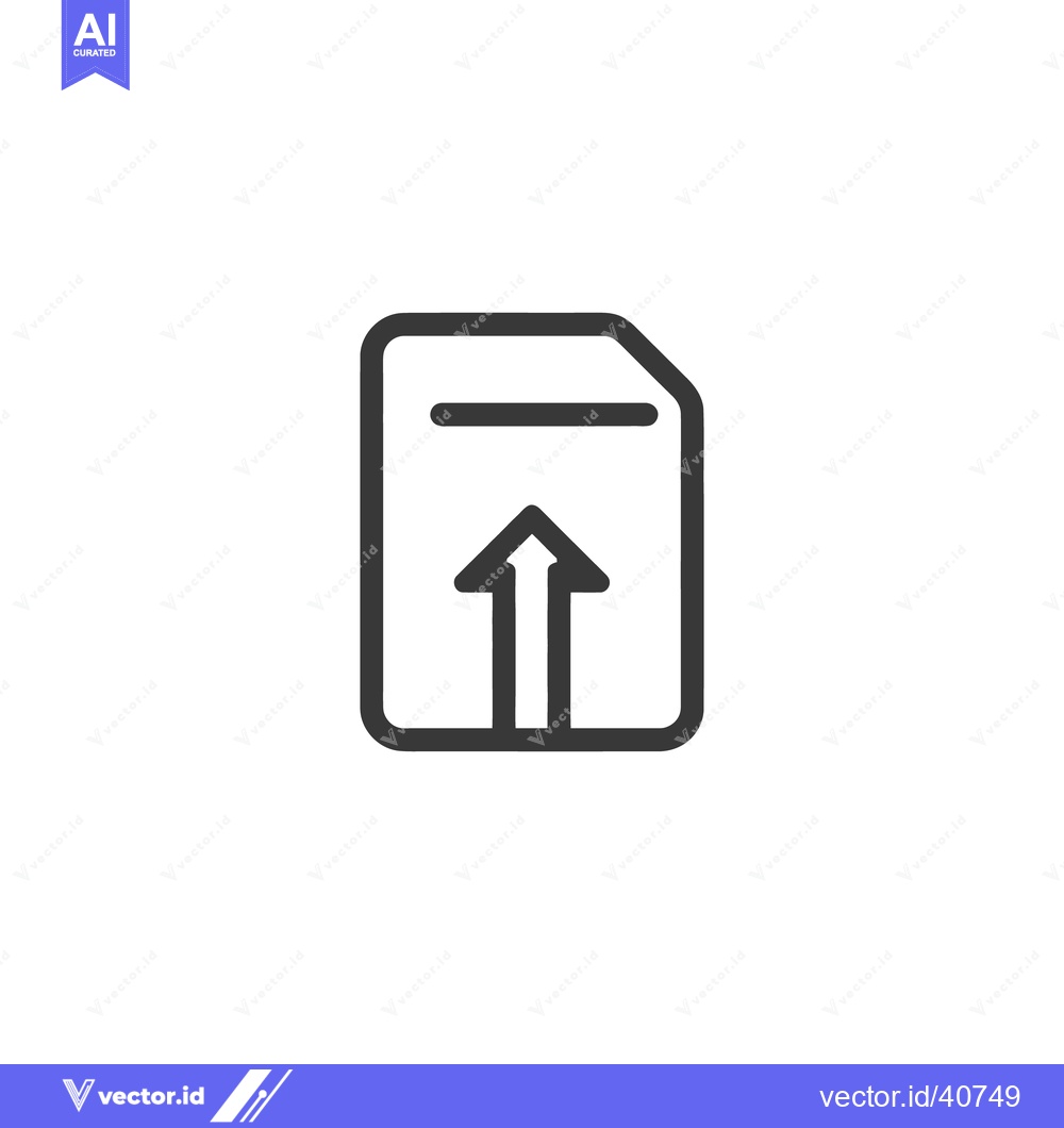 Premium Vector dari Minimalist Upload Icon: File with Arrow, Modern Design