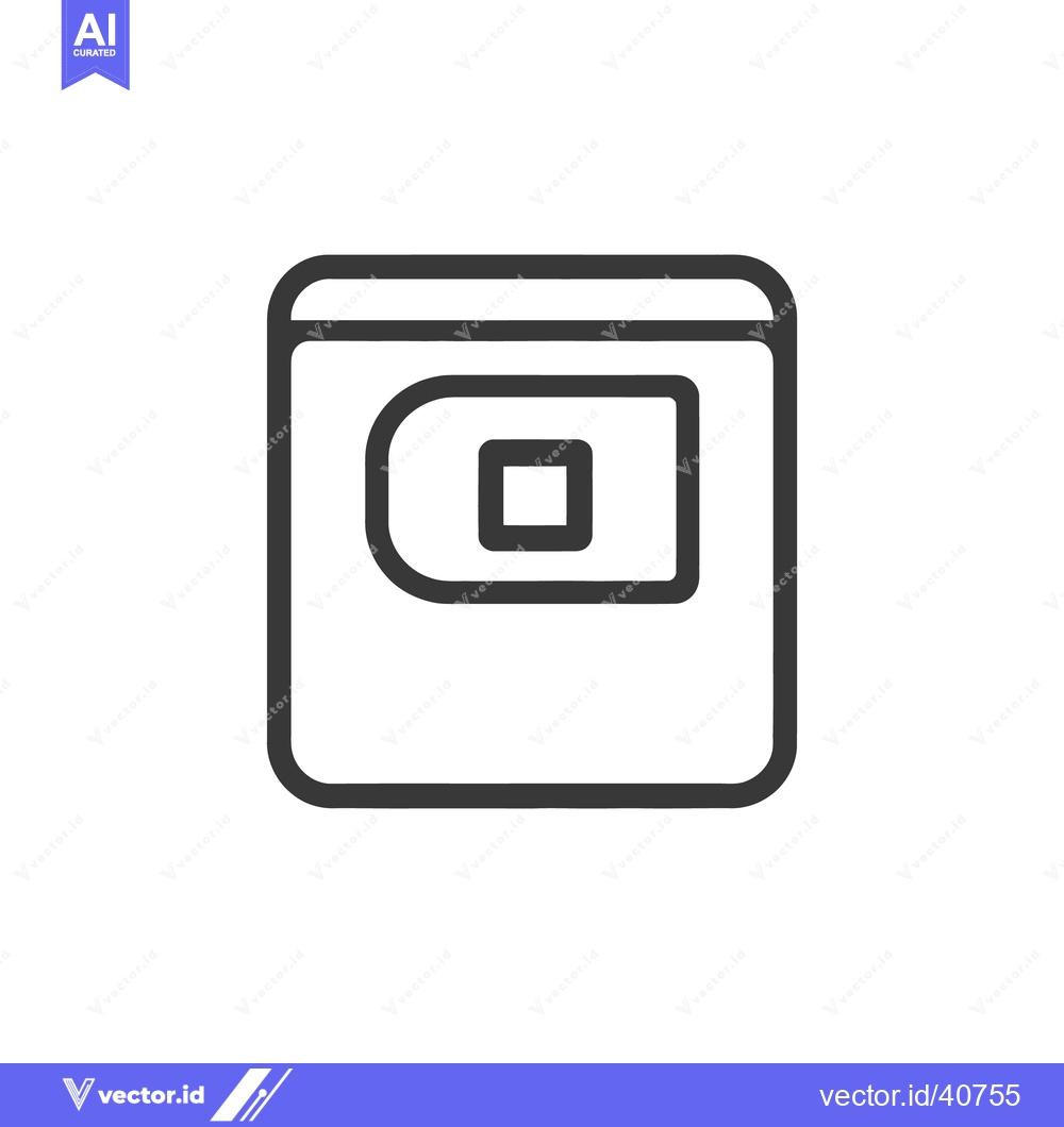 Premium Vector dari A simple outlined icon of a rectangular electronic device