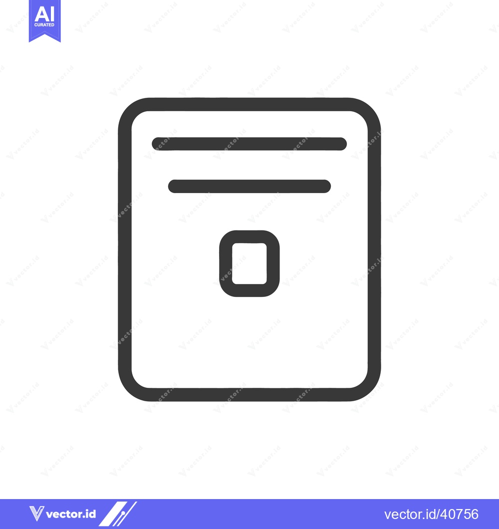 Premium Vector dari Simple icon depicting a digital document with multiple features presen