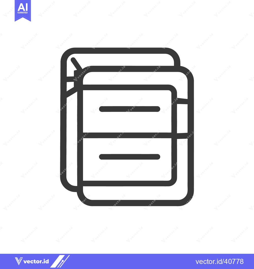 Premium Vector dari A simple icon showing multiple documents stacked together and overlapp