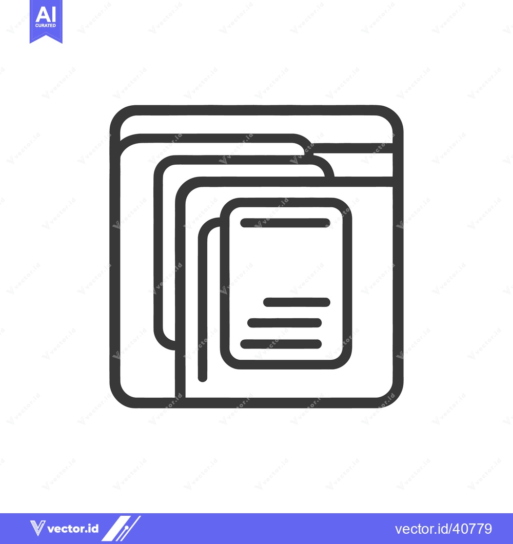 Premium Vector dari A simple black and white illustration depicting stacked documents and