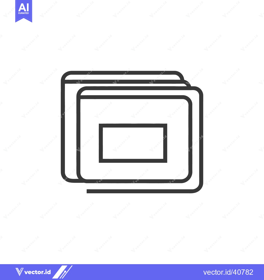 Premium Vector dari A simple black and white icon depicting a stack of documents