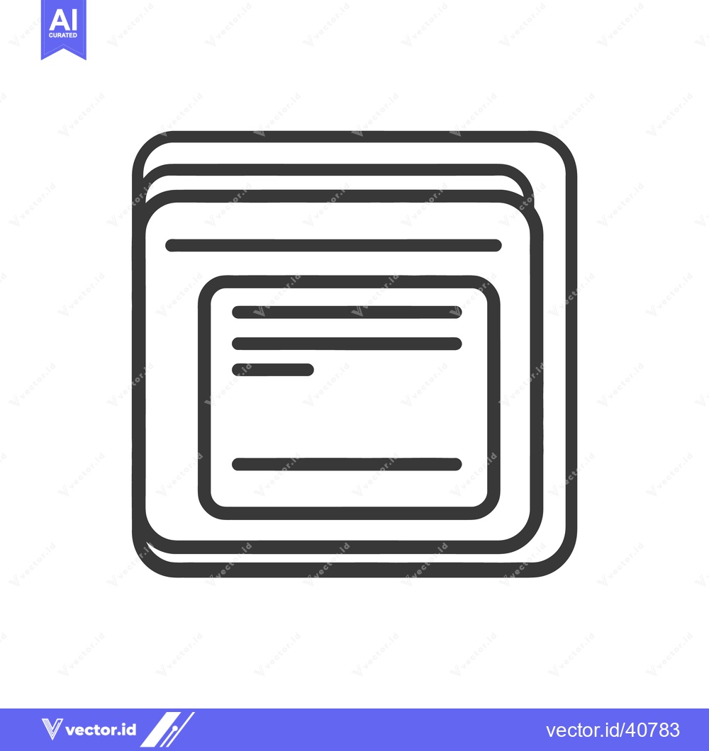 Premium Vector dari A stack of layered documents with text and lines on pages