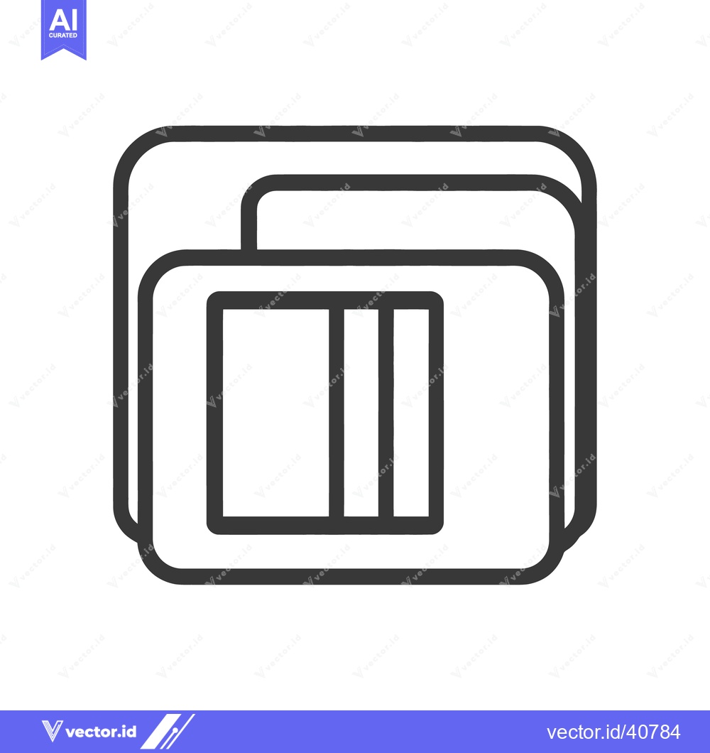 Premium Vector of Stacked rectangle outlines depicting a possible data storage design