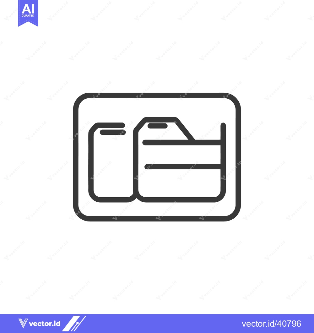 Premium Vector dari A minimal outline of a wallet and a card