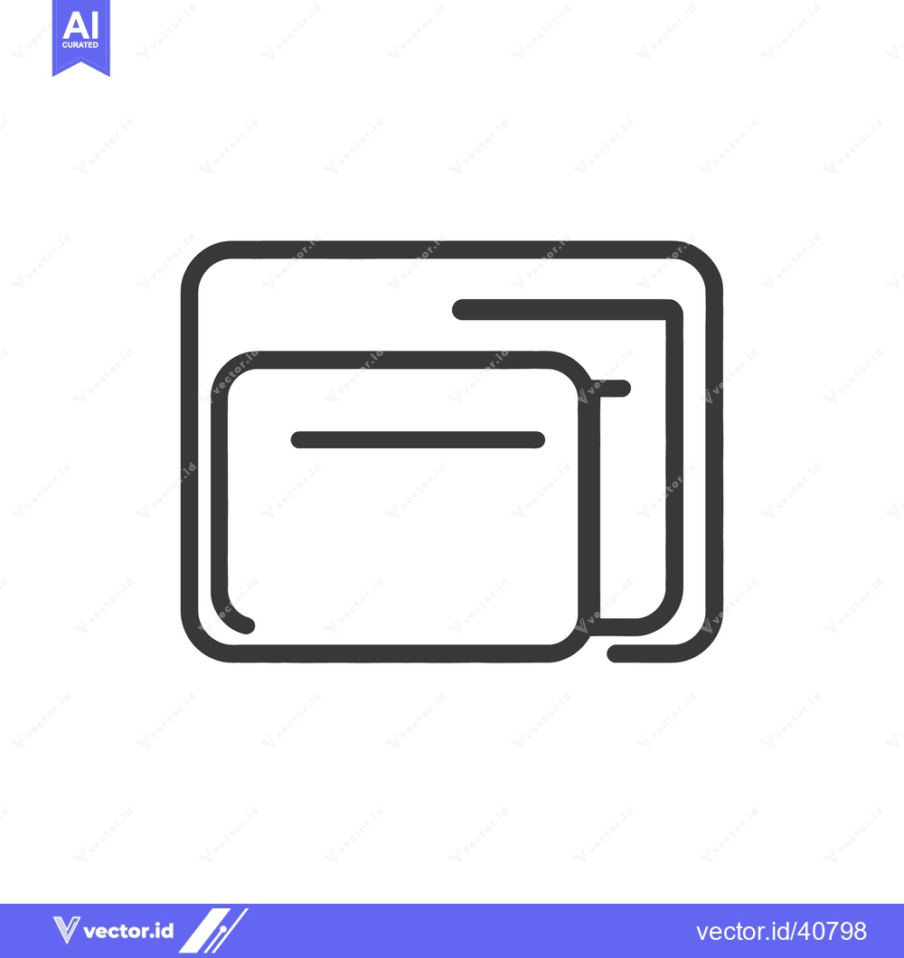 Premium Vector dari Stacked simple rectangular shapes showing overlapping and different di
