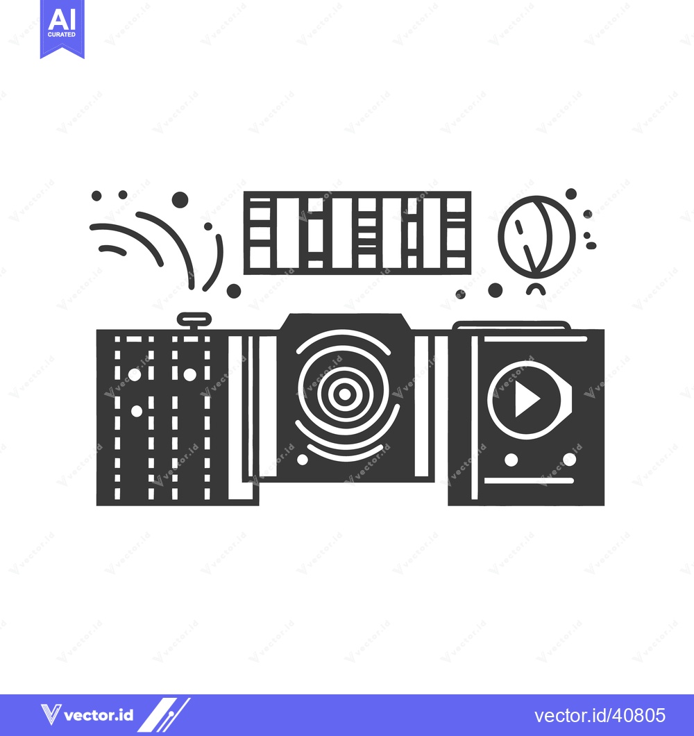 Premium Vector dari An illustration depicting camera and media production related elements