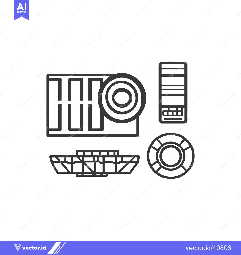 Premium Vector dari Simplified graphic illustrations showcasing various geometric technica