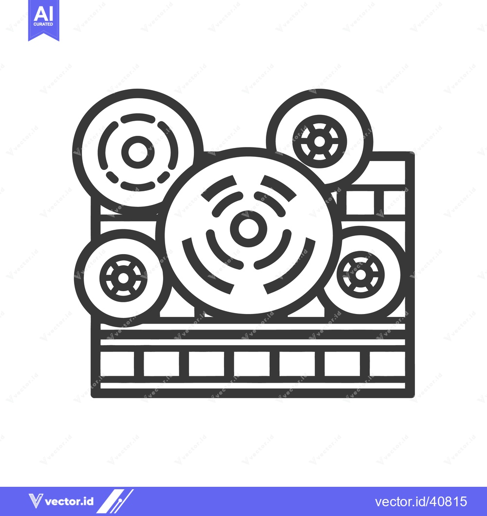 Premium Vector of Abstract construction showing multiple circular elements and a rectang